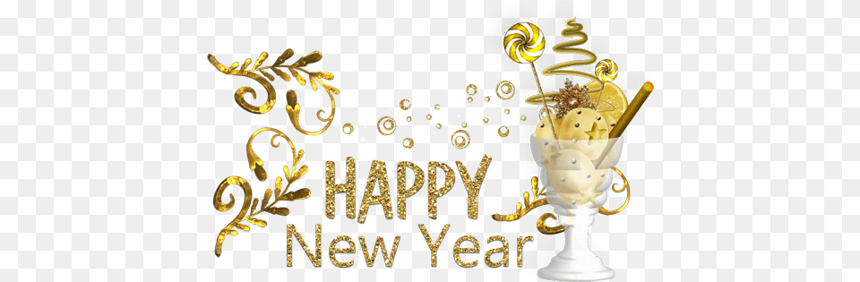 Transparent Background New Years Eve Clipart, Cream, Dessert, Food, Ice Cream Png