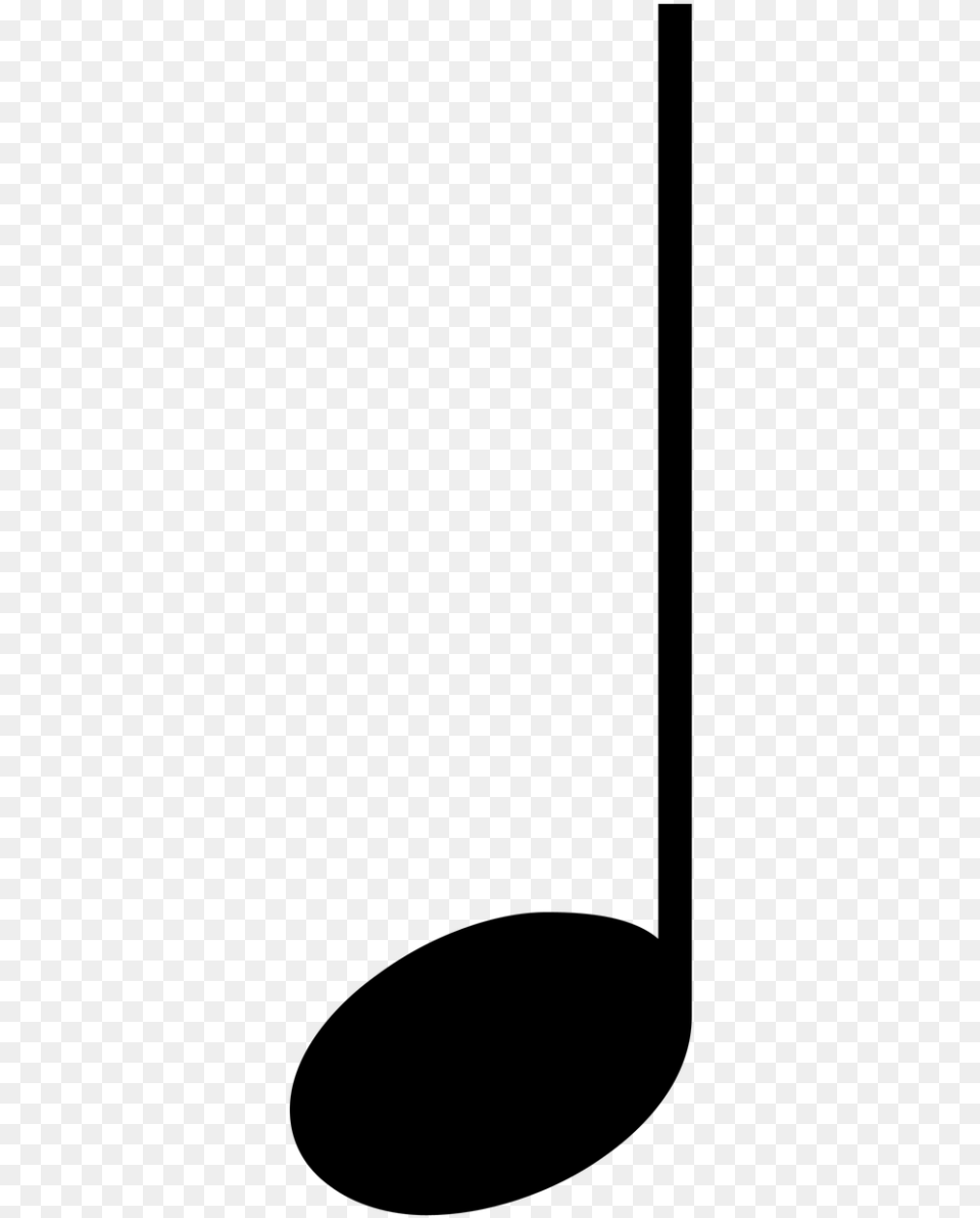 Transparent Background Quarter Note, Gray Png