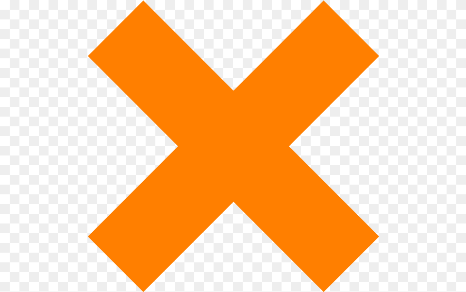 Background Red X Orange Cross Icon, Symbol, Logo Free Transparent Png