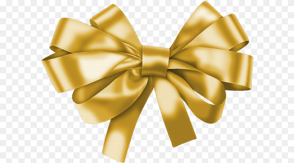 Transparent Background Ribbon Bow Gold, Accessories, Formal Wear, Tie, Bow Tie Free Png