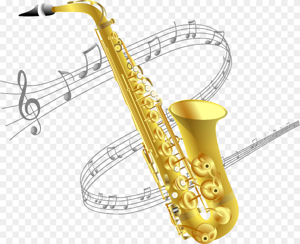 Transparent Background Saxophone Clipart, Musical Instrument Free Png