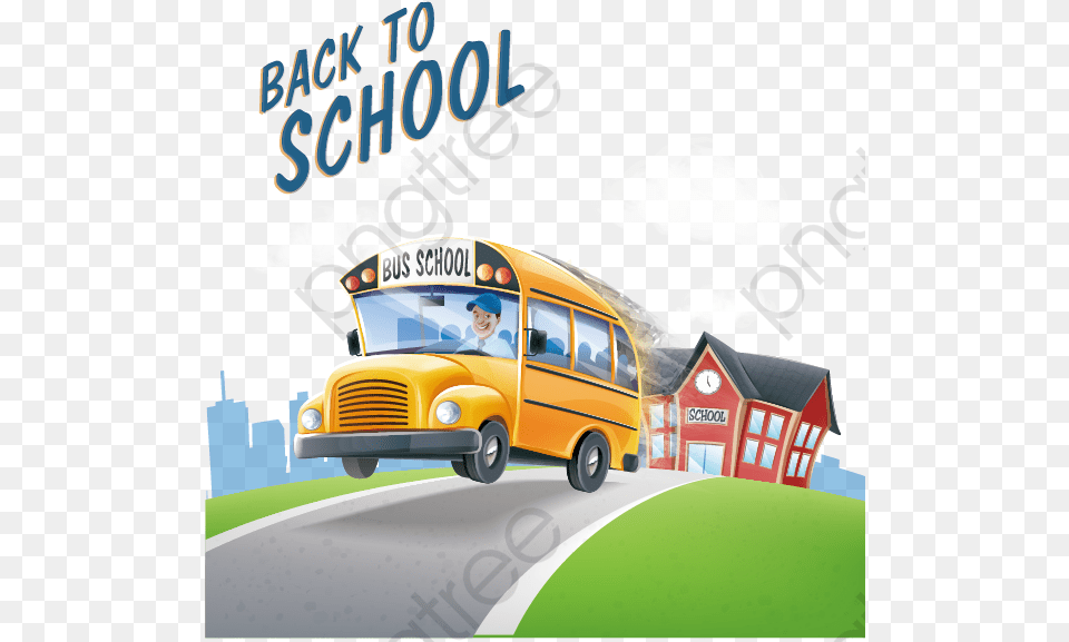 Background School Bus, School Bus, Transportation, Vehicle, Person Free Transparent Png
