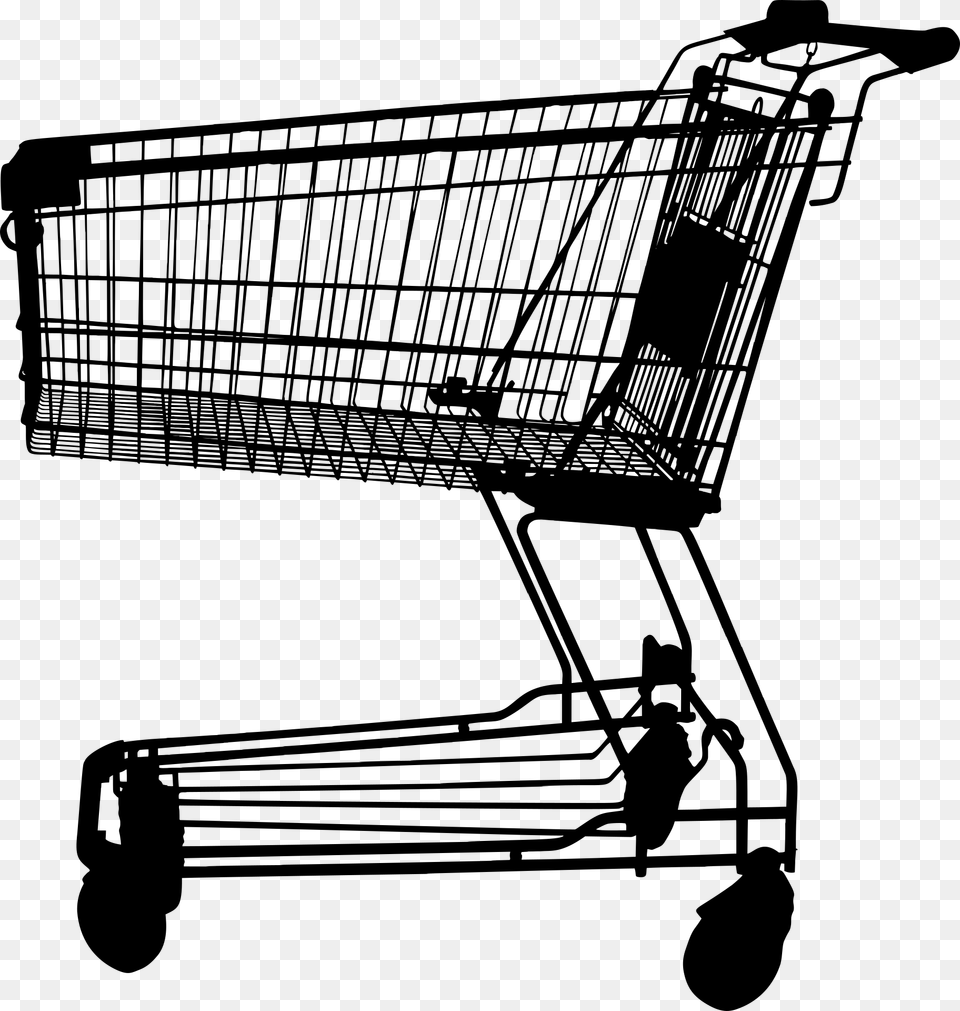 Transparent Background Shopping Cart, Gray Free Png