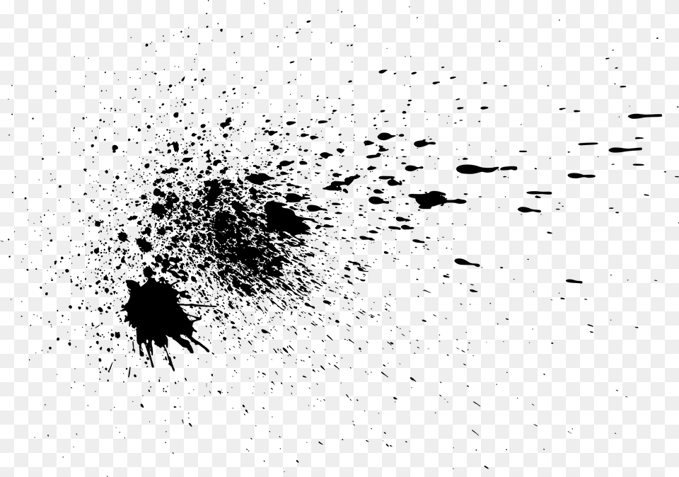 Transparent Background Spray Paint Splatter, Gray Png Image