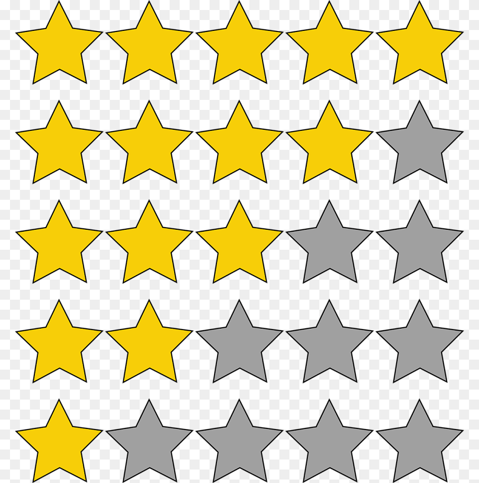 Transparent Background Star Rating Icon, Symbol, Star Symbol, Pattern Free Png Download