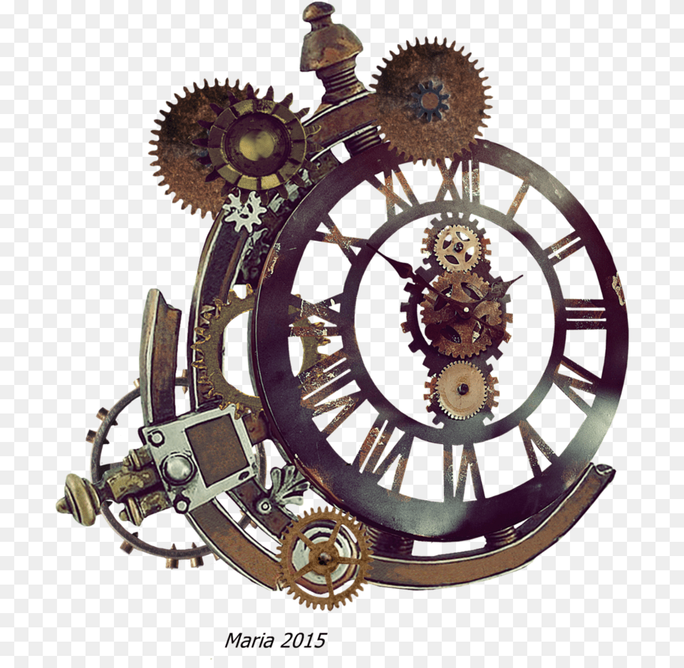 Transparent Background Steampunk, Machine, Wheel, Gear Png Image