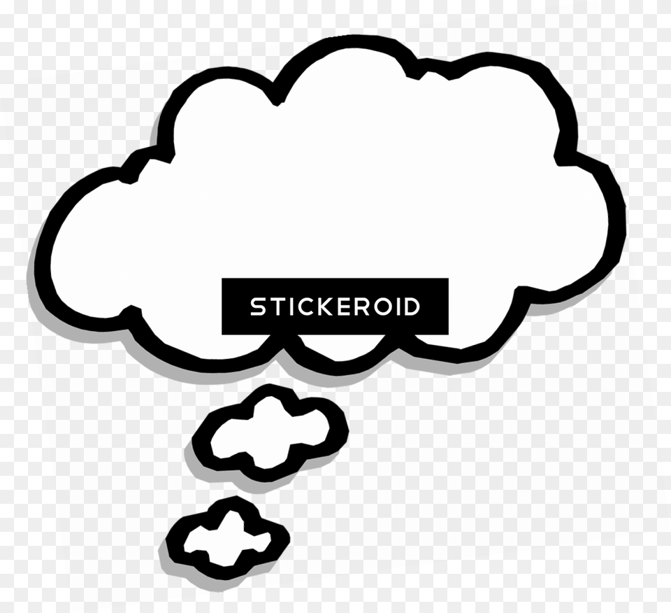 Transparent Background Thinking Cloud, Nature, Outdoors, Sky, Stencil Png Image