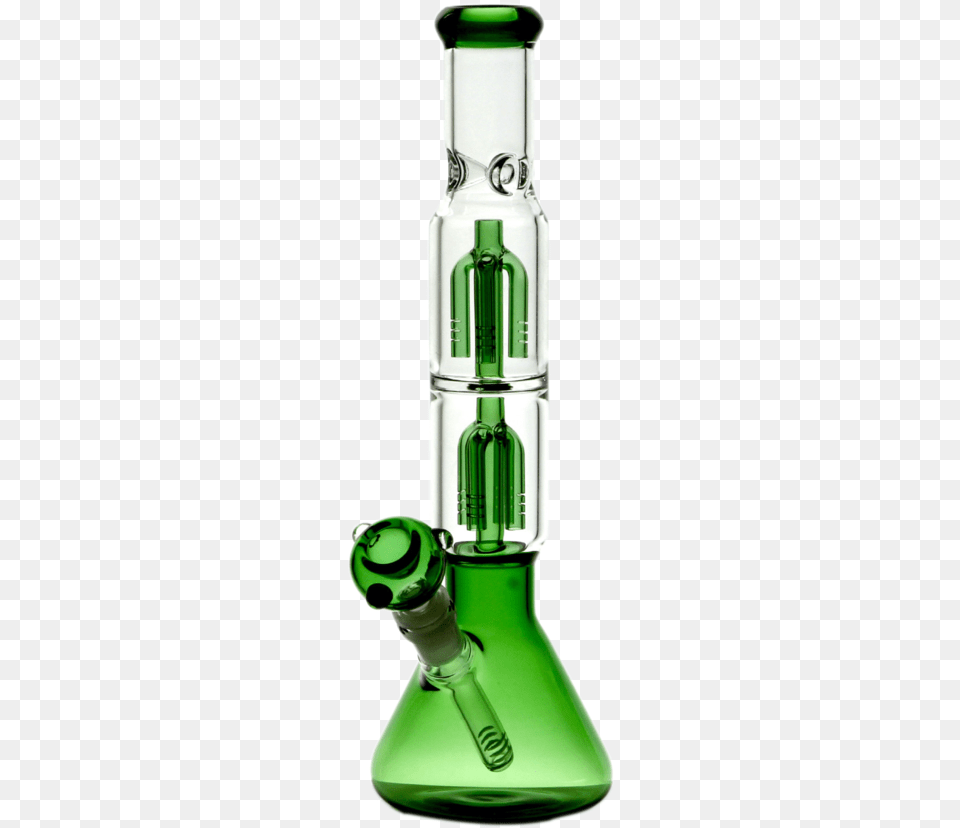 Transparent Background Transparent Bong, Green, Bottle, Smoke Pipe, Glass Free Png