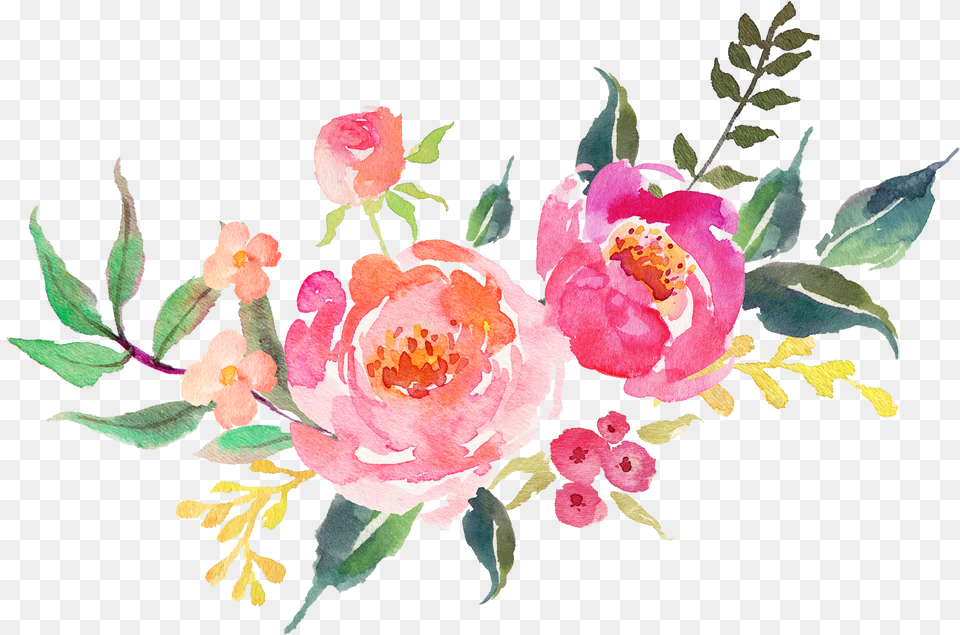 Transparent Background Watercolor Flowers, Flower, Pattern, Plant, Art Png Image