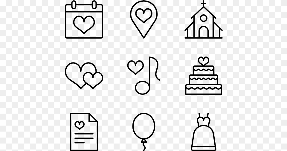 Background Wedding Icon, Gray Free Transparent Png