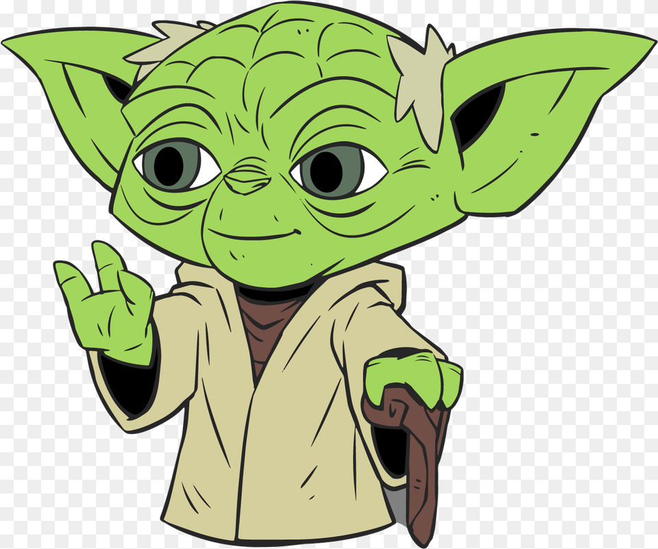 Transparent Background Yoda Clipart Star Wars Yoda Cartoon, Green, Alien, Baby, Person Png Image