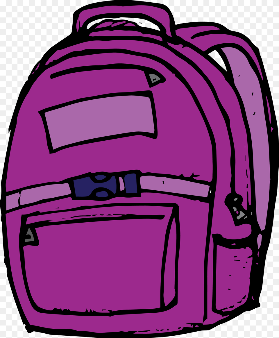 Transparent Backpack Emoji Purple School Bag Clipart, Person Free Png