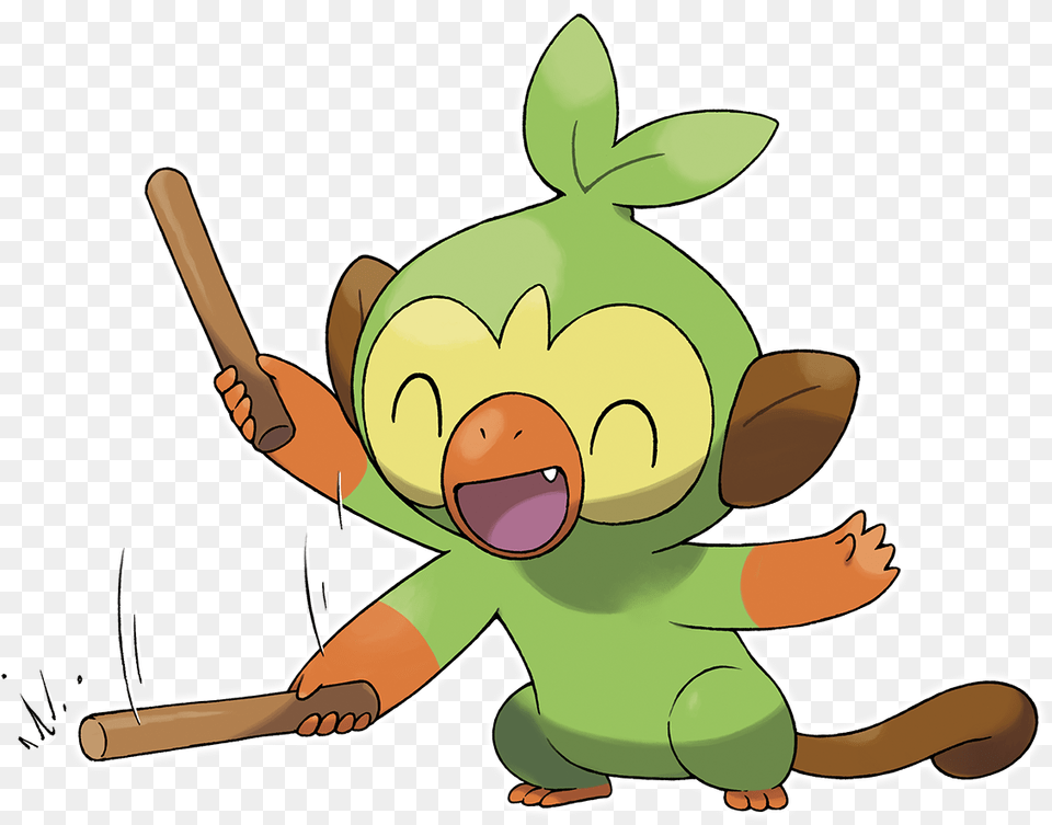 Transparent Bagon Pokemon Sword And Shield Grookey, Green, Baby, Person Free Png Download