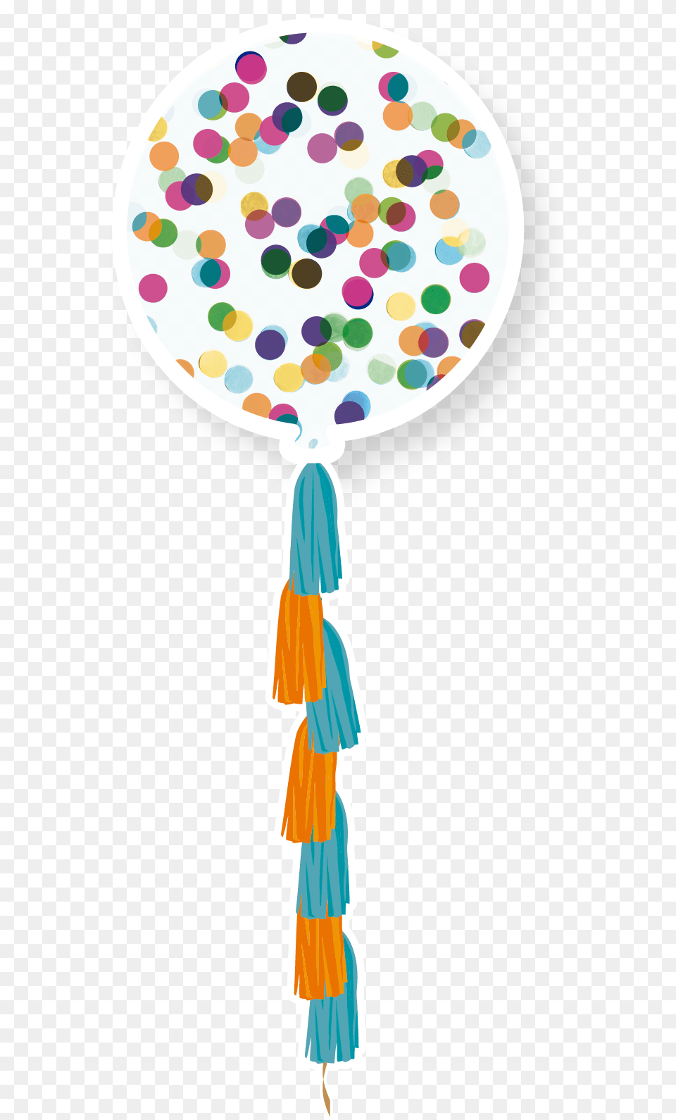 Transparent Balloon W Confetti Tassle, People, Person Png