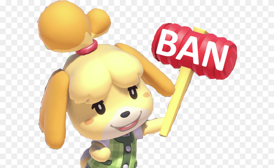 Transparent Ban Hammer Isabelle Animal Crossing Transparent, Toy, Face, Head, Person Png Image