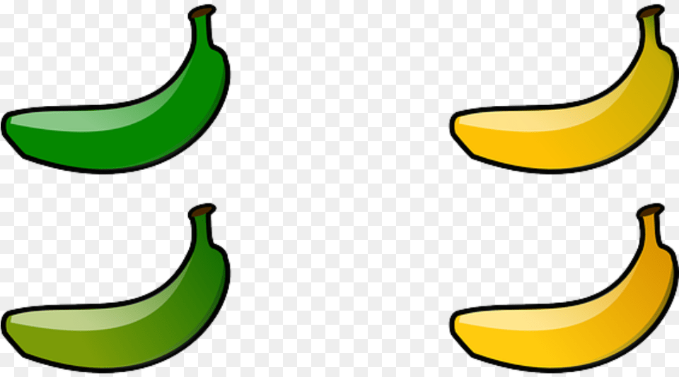 Transparent Banana Clip Art Green Banana Clip Art, Food, Fruit, Plant, Produce Png Image
