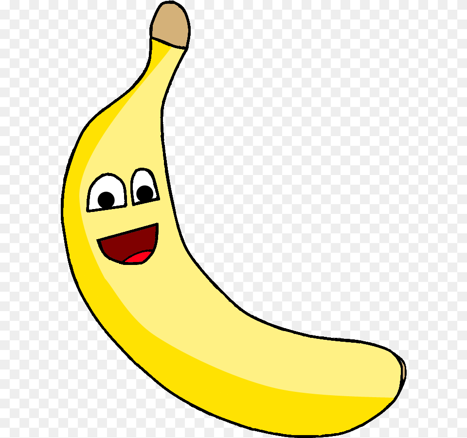 Transparent Banana Clip Art Happy Banana, Food, Fruit, Plant, Produce Png Image