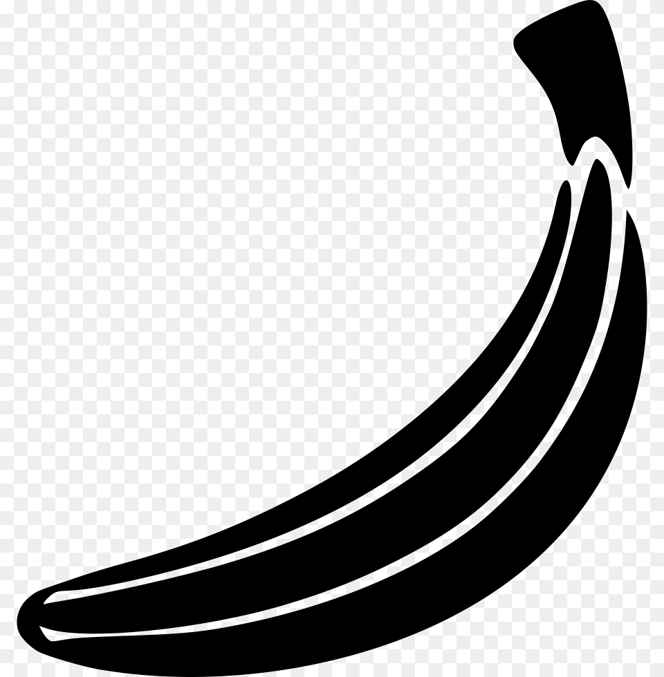 Transparent Banana Clipart Black And White Food, Fruit, Plant, Produce, Animal Png Image