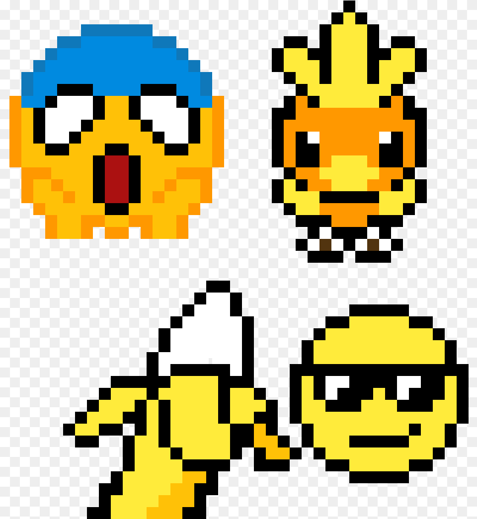Transparent Banana Emoji Pixel Art Smiley Face, Animal, Bee, Insect, Invertebrate Png Image