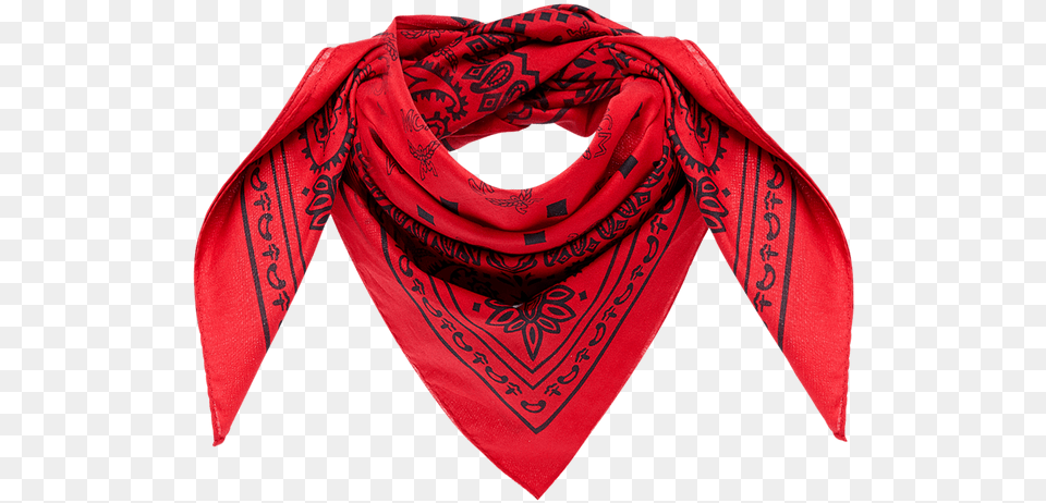 Transparent Bandana Large Red Royalty Download Mcm X Red Bandana Scarf, Accessories, Headband, Clothing Png