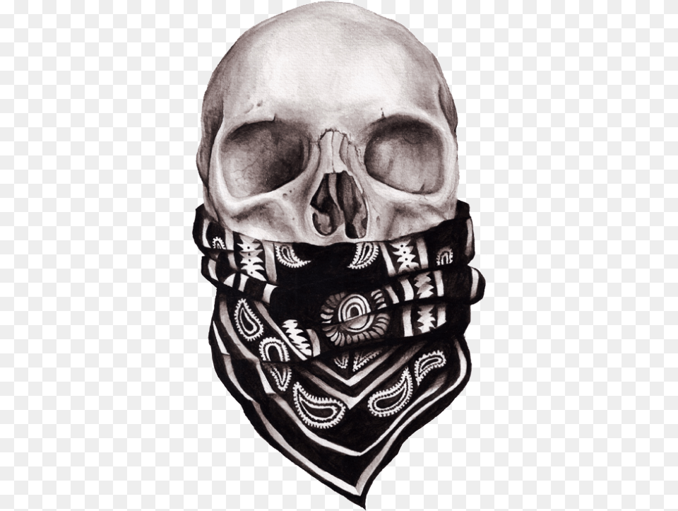 Transparent Bandana Skull Skull With Bandana Transparent, Accessories, Headband, Baby, Person Png Image