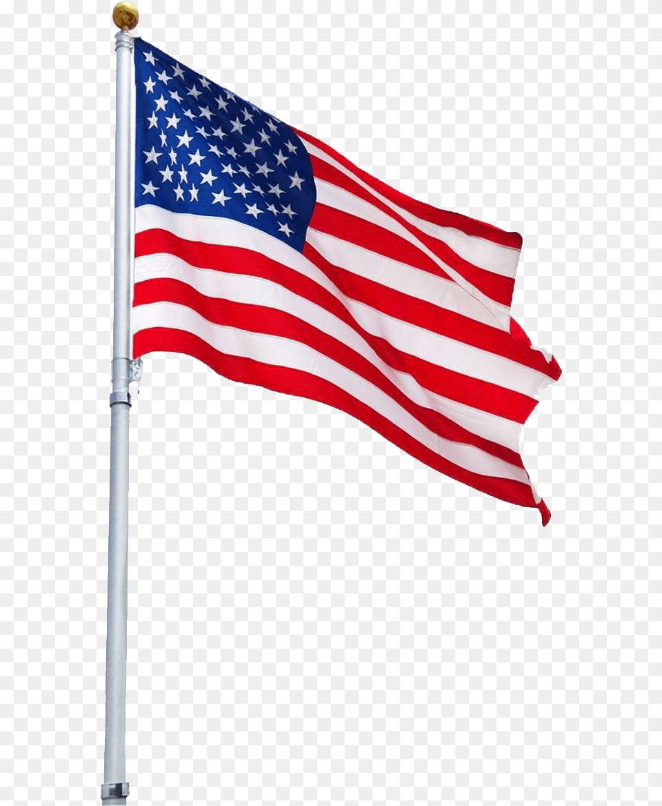 Bandeira Estados Unidos American Flag On Pole, American Flag Free Transparent Png