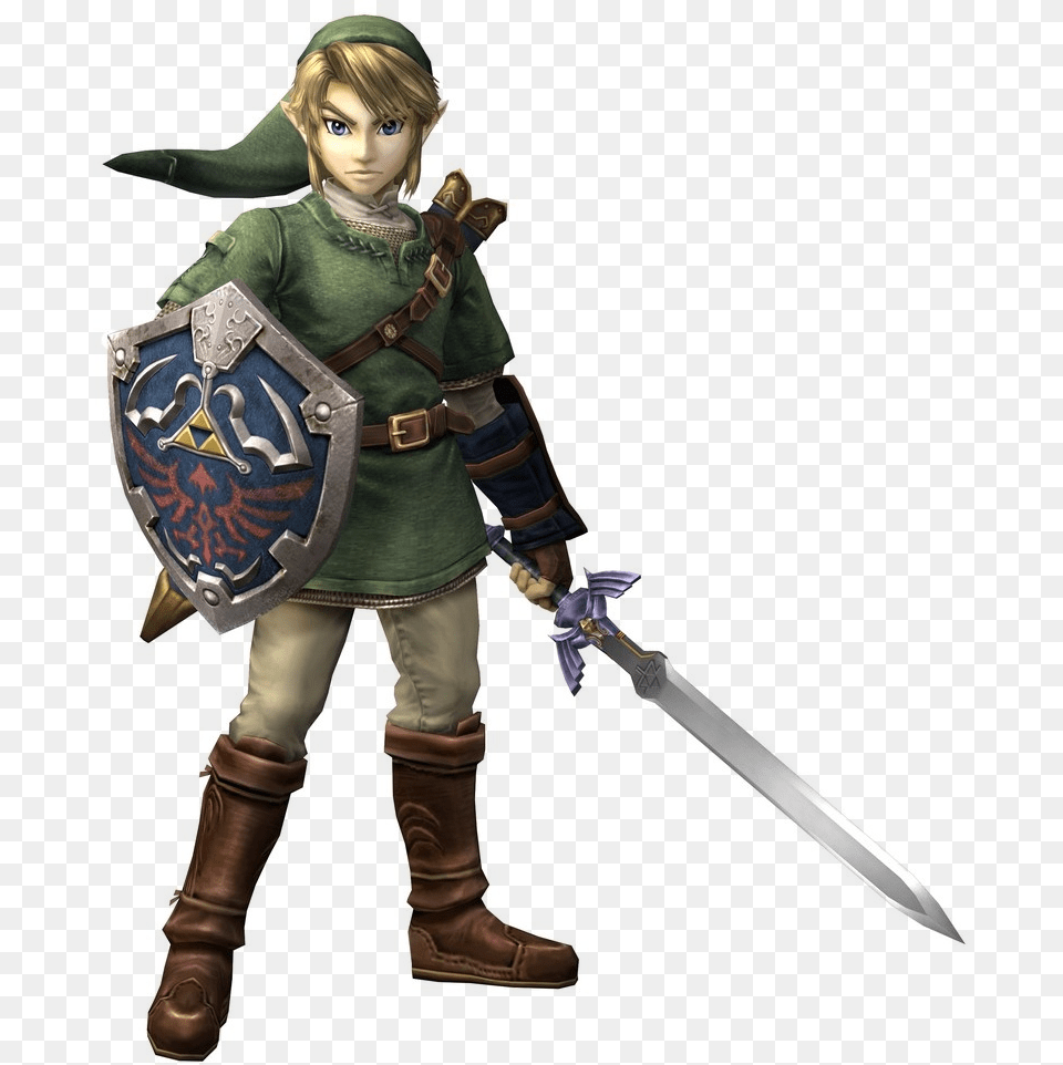 Transparent Bang Minah Legend Of Zelda Tp Link, Weapon, Sword, Person, Costume Png