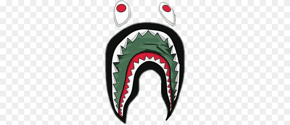Bape Shark Logo, Emblem, Symbol, Body Part, Mouth Free Transparent Png