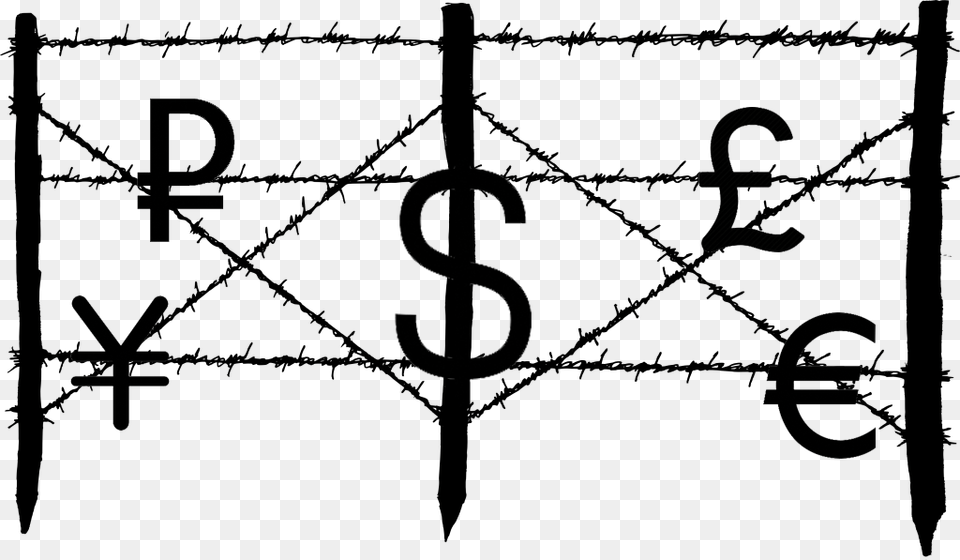 Transparent Barbed Wire Border Fence Vector, Machine, Wheel, Silhouette, Text Free Png Download