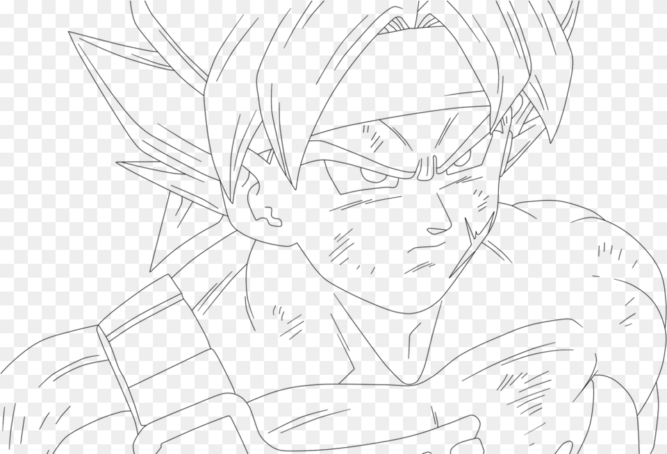 Transparent Bardock Super Saiyan Bardock Coloring Page, Gray Free Png