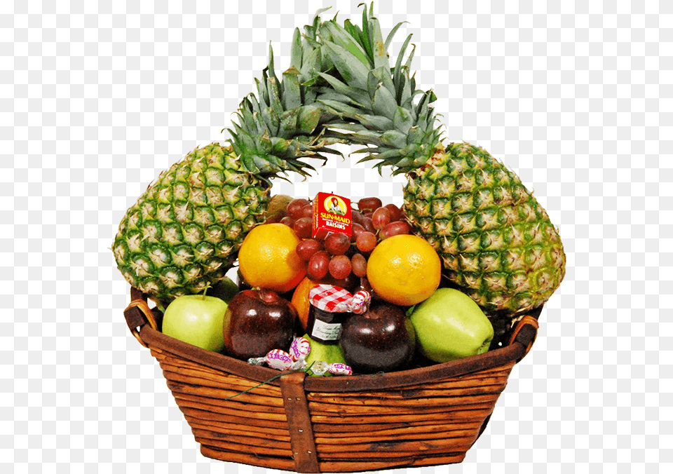 Transparent Basket Basket Of Fruits, Food, Fruit, Pineapple, Plant Png