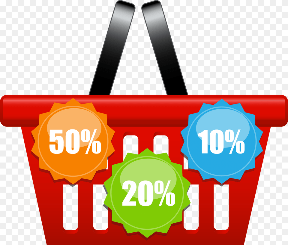 Transparent Basket Clip Art Cash Discount Example Marketing, Shopping Basket, Dynamite, Weapon Free Png