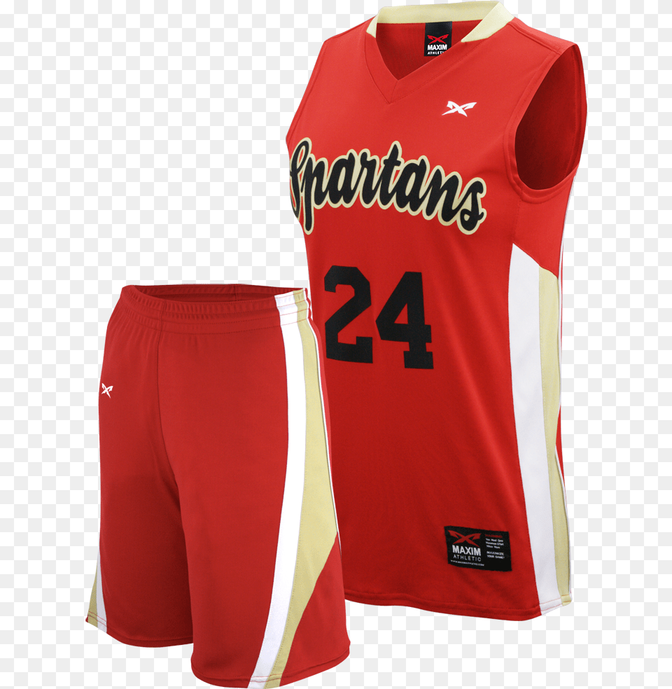 Transparent Basketball Jersey Basketball Jersey Set Red Color, Clothing, Shirt, Shorts Free Png Download
