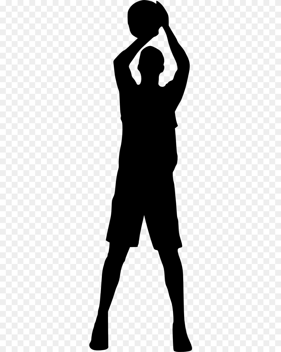 Transparent Basketball Player Silhouette, Adult, Person, Man, Male Png