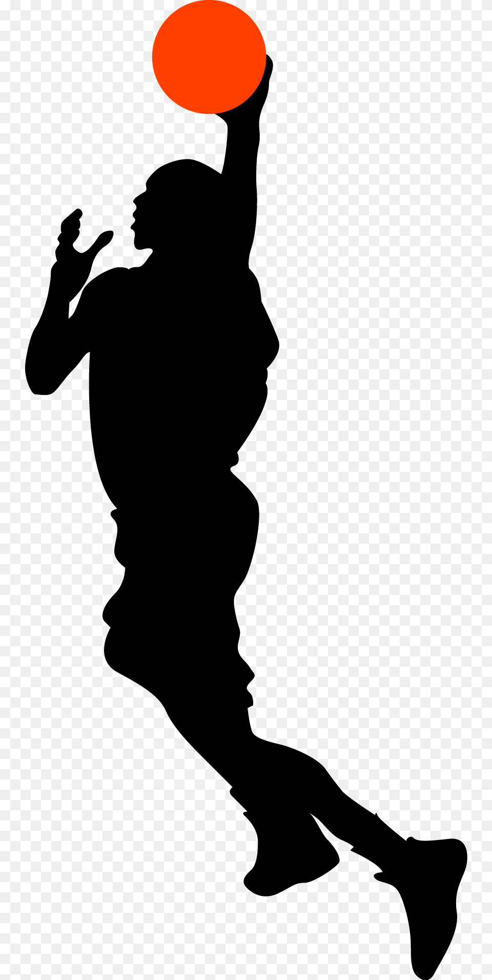 Transparent Basketball Silhouette Guy Shooting Basketball, Adult, Male, Man, Person Png Image