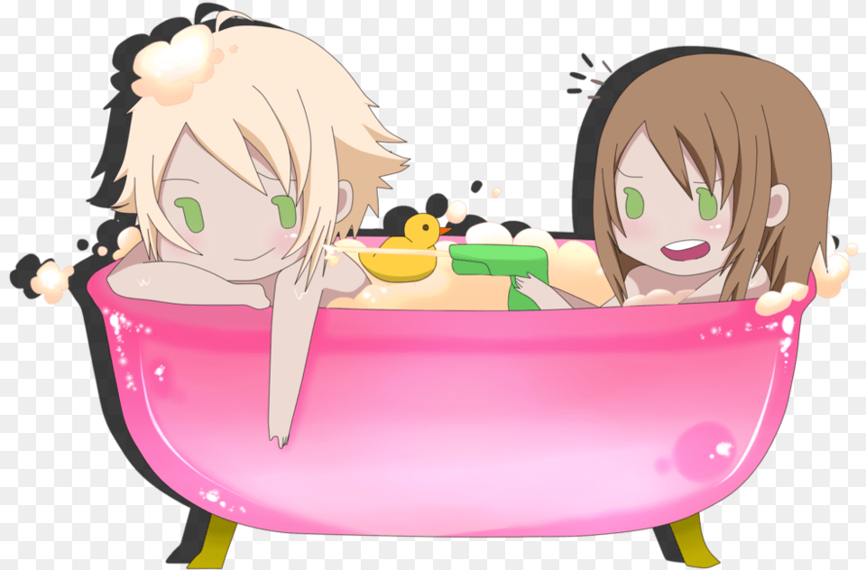 Transparent Bath Bomb Clipart Cartoon, Tub, Bathing, Bathtub, Person Png
