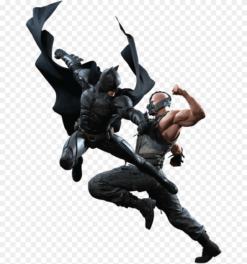 Batman Dark Knight Logo Batman Vs Bane Statue, Adult, Male, Man, Person Free Transparent Png