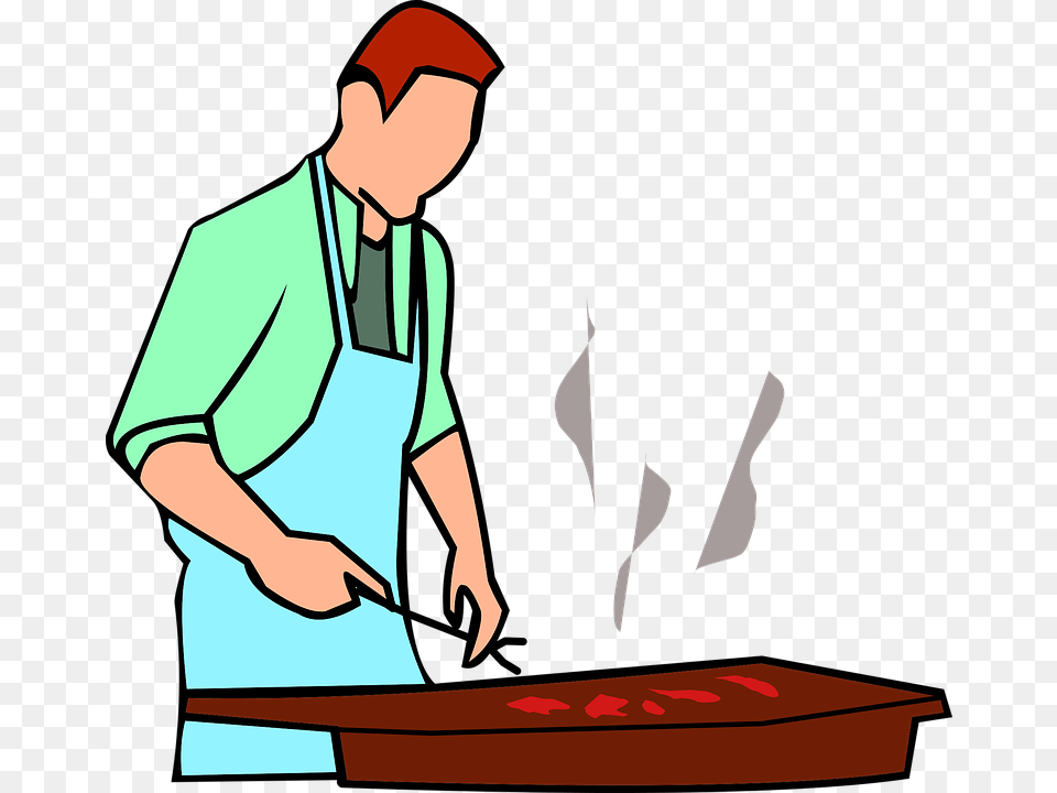 Transparent Bbq Grill Clipart Transparent Cooking Food Clipart, Adult, Male, Man, Person Png Image