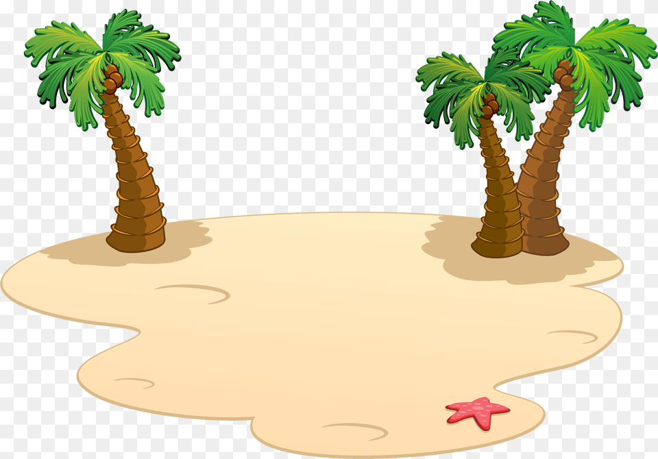 Transparent Beach Clipart Background Beach Cartoon, Tree, Plant, Palm Tree, Vegetation Png Image