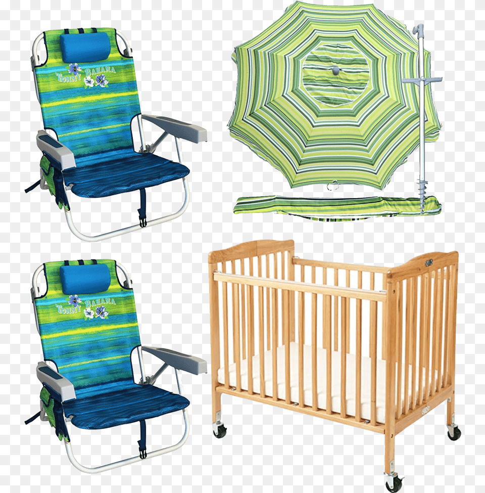 Transparent Beach Umbrella And Chair Chaise De Plage Sac Dos, Crib, Furniture, Infant Bed Free Png Download