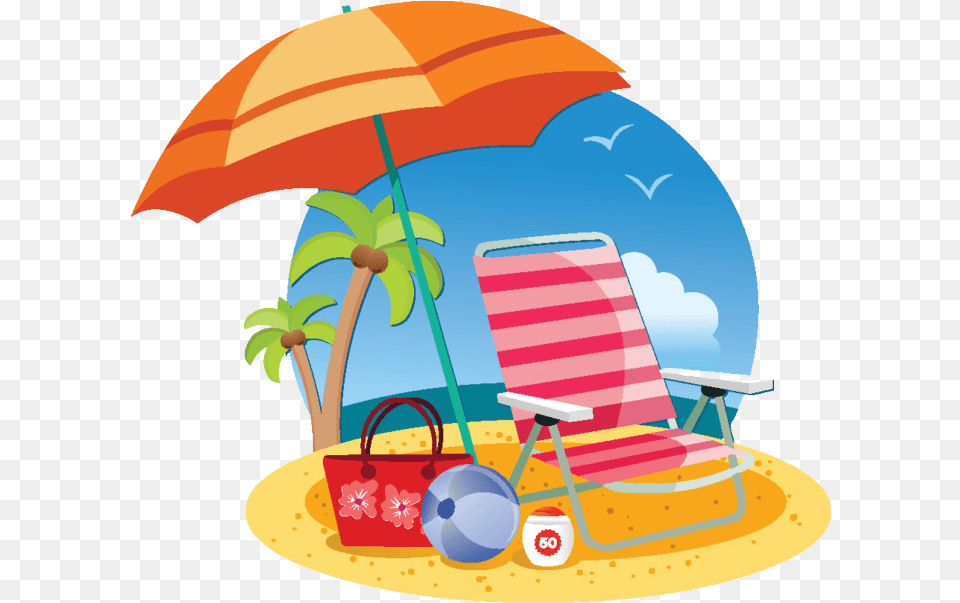 Transparent Beach Umbrella Clipart Beach Chair Clipart, Summer, Accessories, Bag, Handbag Free Png