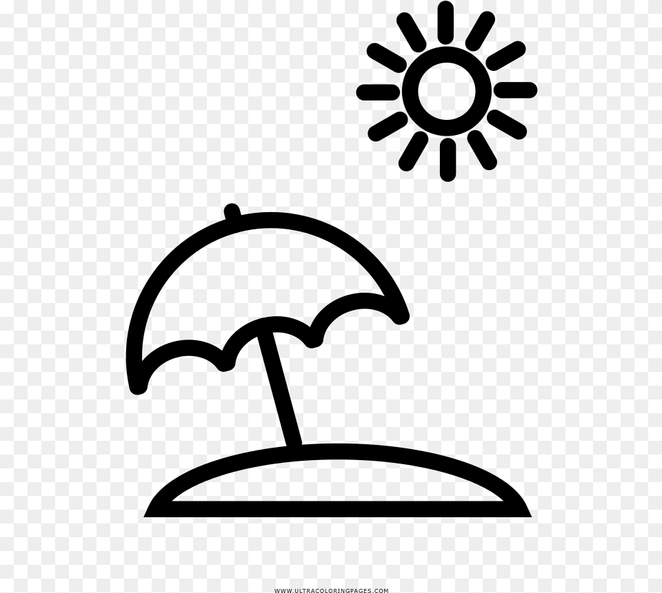 Transparent Beach Umbrella Icon Beach Transparent Background, Gray Free Png Download