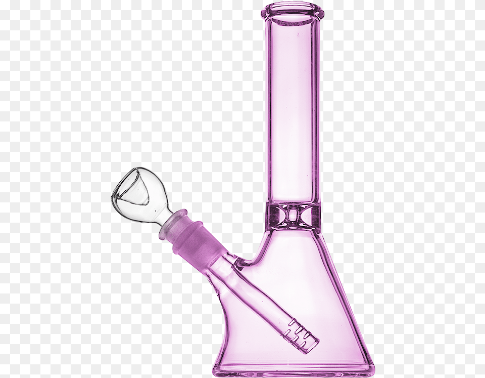Transparent Beaker Pink Bong Transparent, Smoke Pipe, Bottle, Glass Png Image