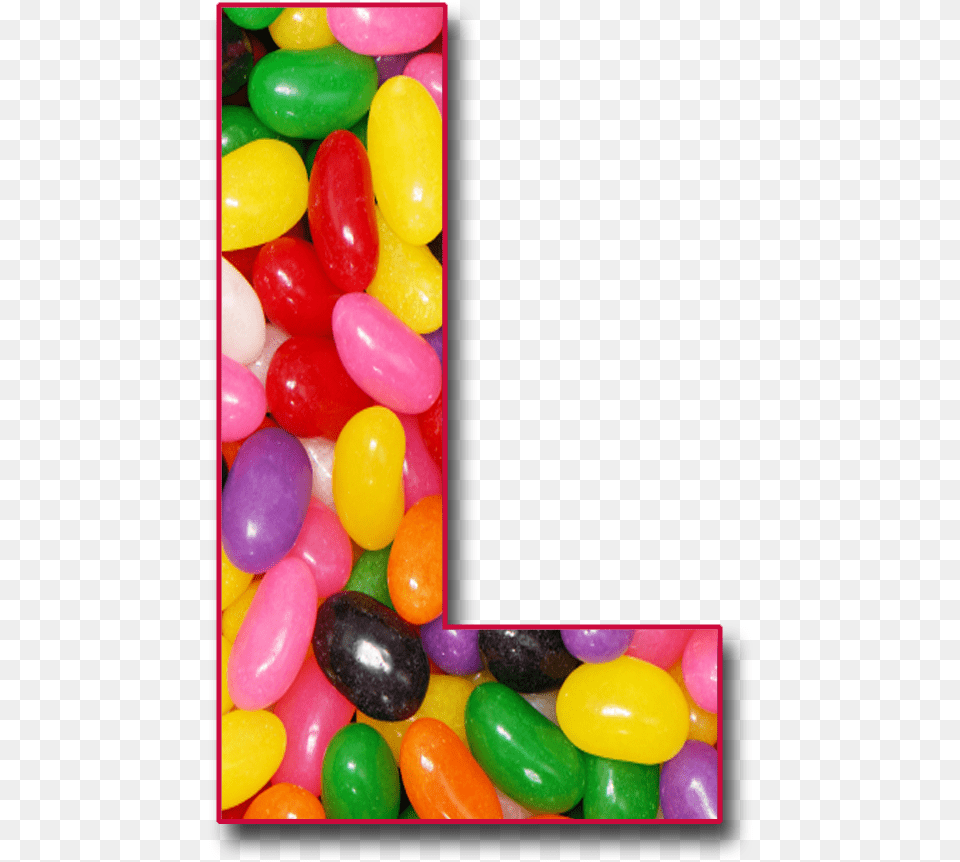 Transparent Beans Letter L Jelly Beans, Candy, Food, Sweets Png Image