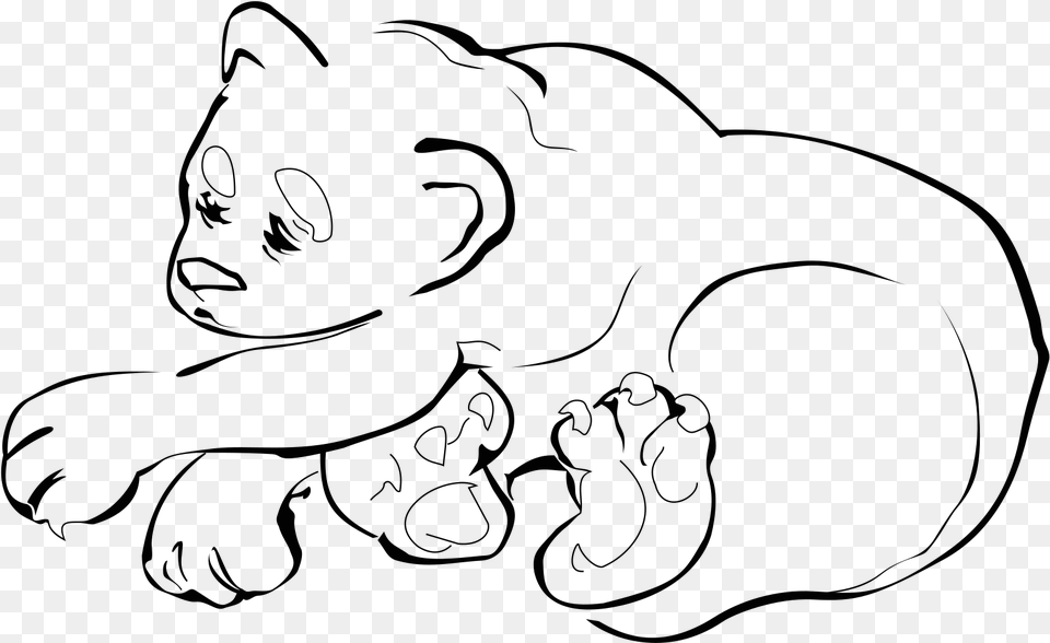 Transparent Bear Emoji Cartoon, Gray Png