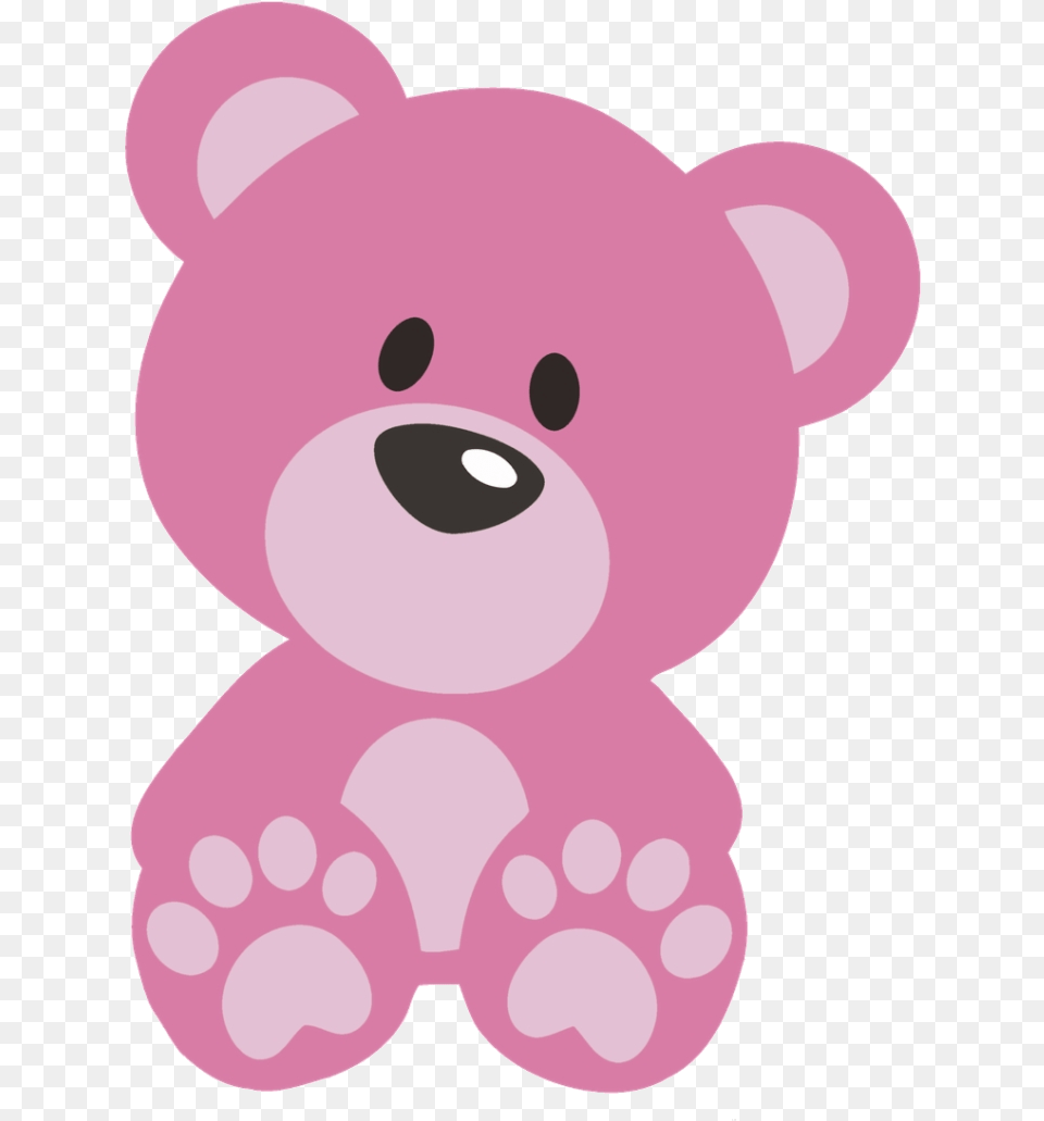 Transparent Bear Outline Clipart Pink Teddy Bear Clipart, Teddy Bear, Toy, Animal, Mammal Png Image