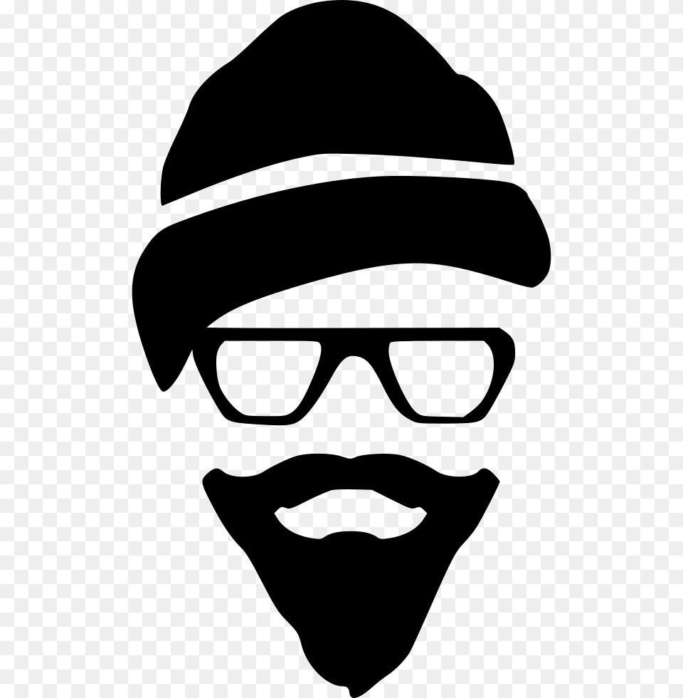 Transparent Beard Clip Art Beard Style Image Stencil, Accessories, Glasses, Silhouette Free Png Download