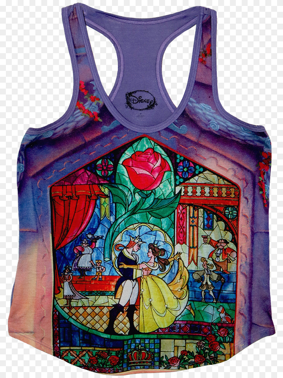 Transparent Beauty And The Beast Silhouette Vest, Clothing, Tank Top, Person, Flower Free Png Download