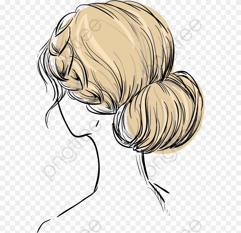 Transparent Beauty Clipart Hair Styles Back Drawing, Animal, Clam, Food, Invertebrate Png