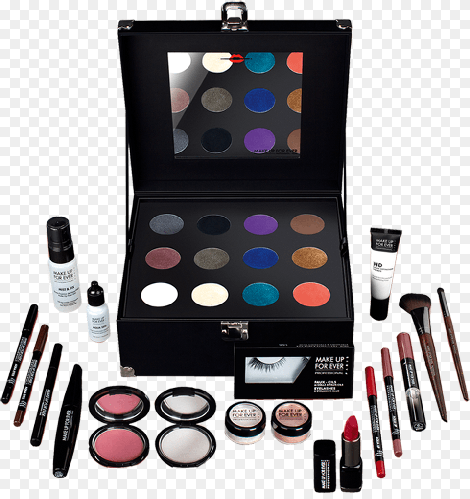 Transparent Beauty Products Clipart Makeup Kit Hd, Cosmetics, Lipstick, Brush, Device Free Png Download